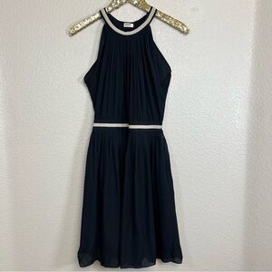 L’Agence • 100% Silk Pleated Halter Dress